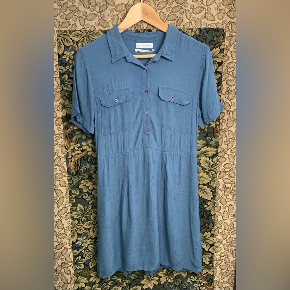NWT Urban Outfitters Blue shirt dress S